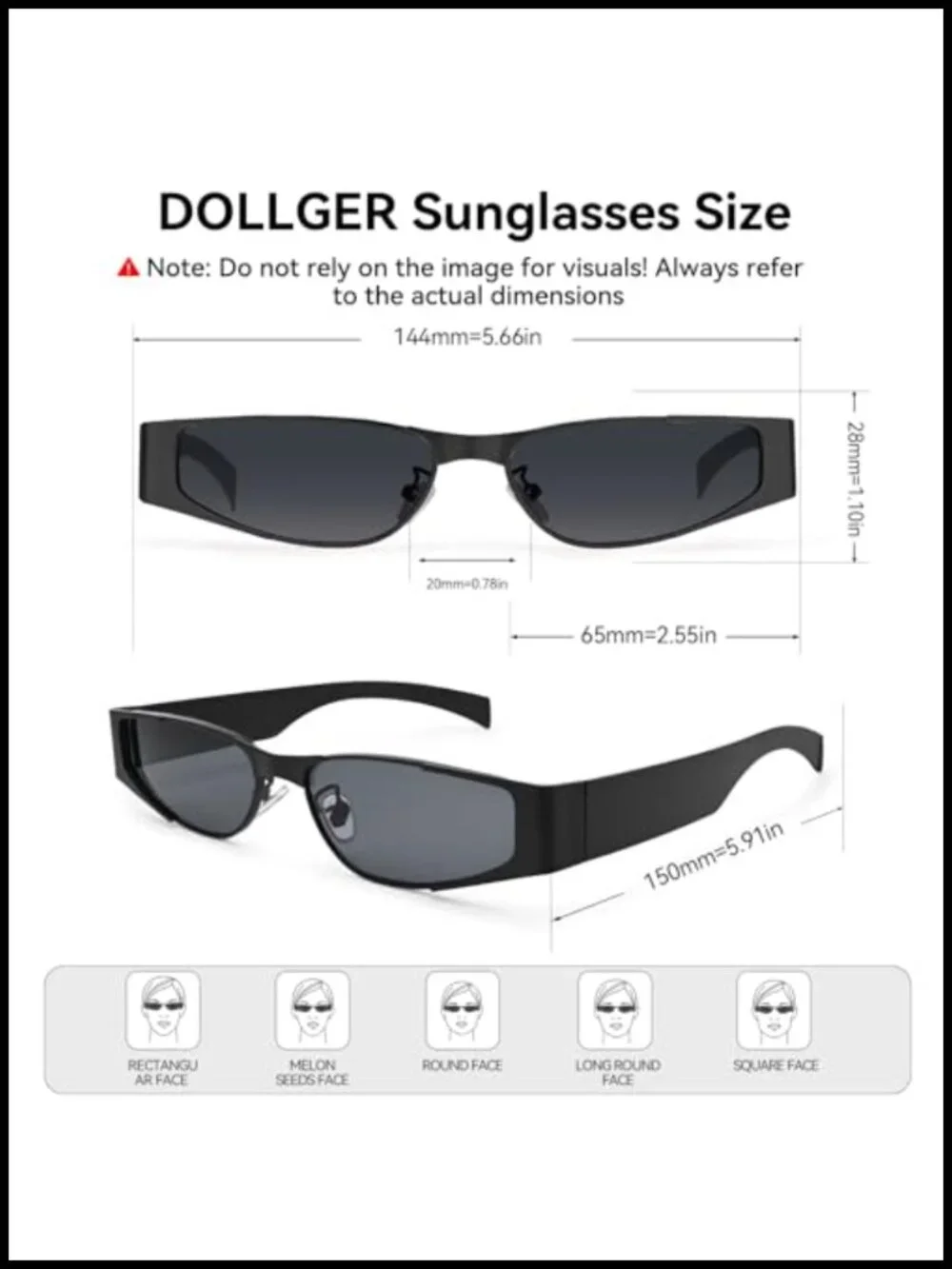 Y2K Cat Eye Sunglasses Women Men Wrap Around Punk Style Metal Frame Small